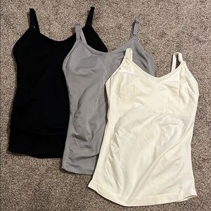 Women's Nursing Tank Set - Black, Gray, and White